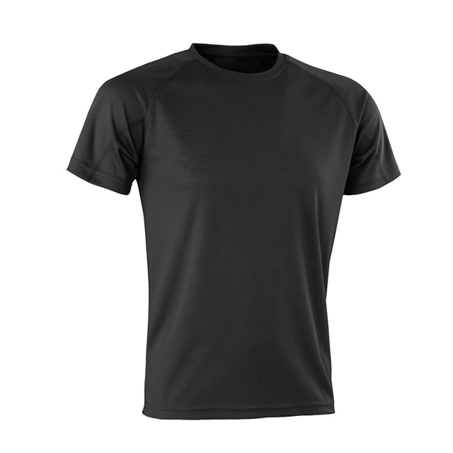 Black - Front - Spiro Mens Aircool T-Shirt