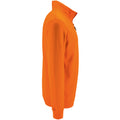 Orange - Side - SOLS Mens Stan Contrast Zip Neck Sweatshirt