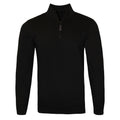 Black - Front - SOLS Mens Stan Contrast Zip Neck Sweatshirt