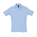 Sky Blue - Front - SOLS Mens Summer II Pique Short Sleeve Polo Shirt