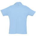 Sky Blue - Back - SOLS Mens Summer II Pique Short Sleeve Polo Shirt