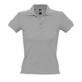Grey Marl - Front - SOLS Womens-Ladies People Pique Short-Sleeved Polo Shirt