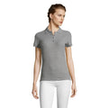 Grey Marl - Back - SOLS Womens-Ladies People Pique Short-Sleeved Polo Shirt