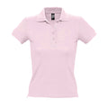 Pale Pink - Front - SOLS Womens-Ladies People Pique Short-Sleeved Polo Shirt