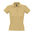Sand - Front - SOLS Womens-Ladies People Pique Short-Sleeved Polo Shirt