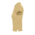 Sand - Close up - SOLS Womens-Ladies People Pique Short-Sleeved Polo Shirt