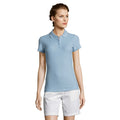 Sky Blue - Back - SOLS Womens-Ladies People Pique Short-Sleeved Polo Shirt