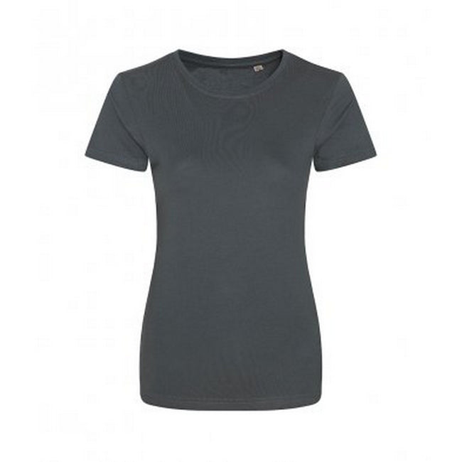 Charcoal - Front - Ecologie Womens-Ladies Organic Cascades T-Shirt