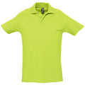 Apple Green - Front - SOLS Mens Spring II Short Sleeve Heavyweight Polo Shirt
