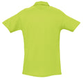 Apple Green - Back - SOLS Mens Spring II Short Sleeve Heavyweight Polo Shirt