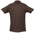 Chocolate - Back - SOLS Mens Spring II Short Sleeve Heavyweight Polo Shirt