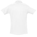 White - Back - SOLS Mens Spring II Short Sleeve Heavyweight Polo Shirt