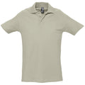Khaki - Front - SOLS Mens Spring II Short Sleeve Heavyweight Polo Shirt