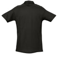 Black - Back - SOLS Mens Spring II Short Sleeve Heavyweight Polo Shirt