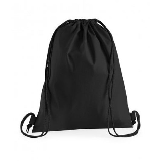 Black - Front - Westford Mill Premium Cotton Gymsac
