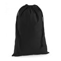 Black - Front - Westford Mill Premium Cotton Stuff Bag