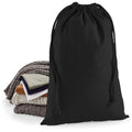 Black - Back - Westford Mill Premium Cotton Stuff Bag
