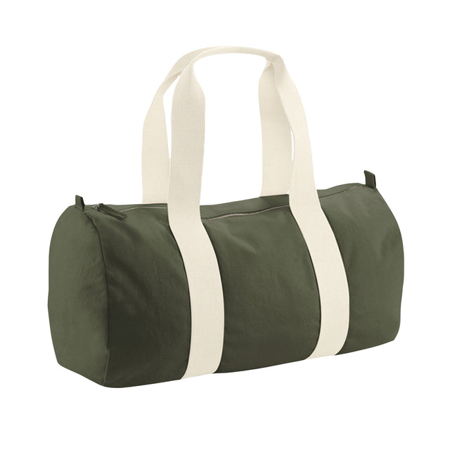 Olive Green - Front - Westford Mill EarthAware Organic Barrel Bag
