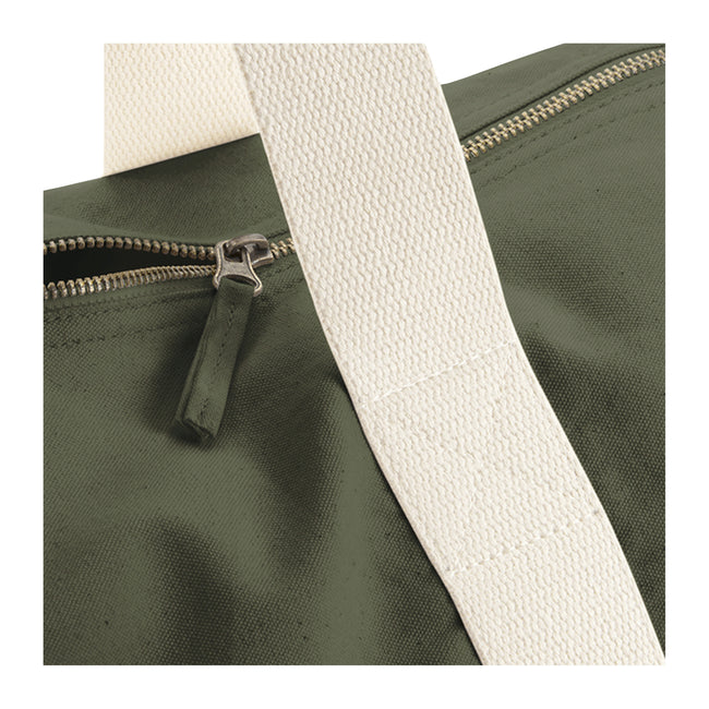 Olive Green - Back - Westford Mill EarthAware Organic Barrel Bag