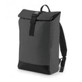 Black Reflective - Front - BagBase Reflective Roll Top Backpack