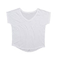 White - Front - Mantis Womens-Ladies Loose Fit V Neck T-Shirt