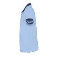 Sky Blue-French Navy - Side - SOLS Prince Unisex Contrast Pique Short Sleeve Cotton Polo Shirt
