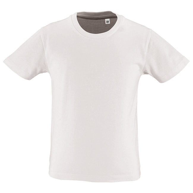 White - Front - SOLS Childrens Kids Milo Organic T-Shirt
