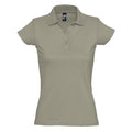 Khaki - Front - SOLS Womens-Ladies Prescott Short Sleeve Jersey Polo Shirt