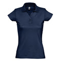 French Navy - Front - SOLS Womens-Ladies Prescott Short Sleeve Jersey Polo Shirt
