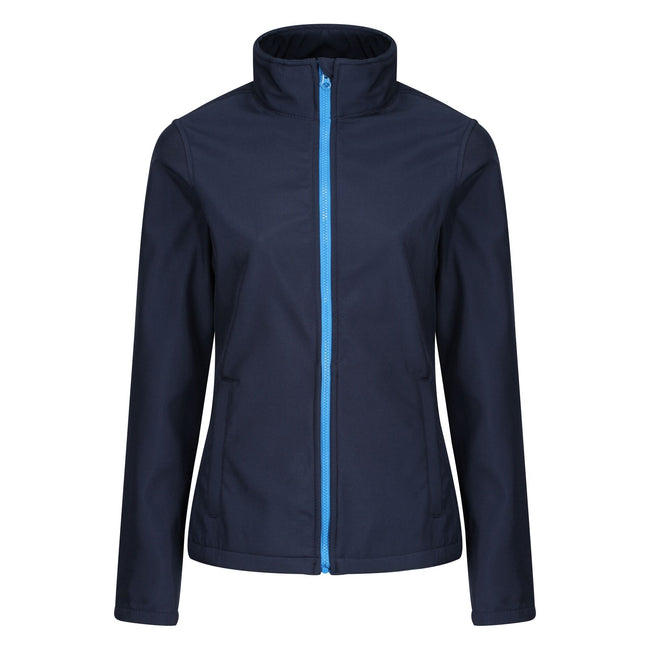Navy-French Blue - Front - Regatta Standout Womens-Ladies Ablaze Printable Soft Shell Jacket
