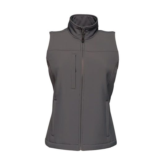 Seal Grey-Seal Grey - Front - Regatta Womens-Ladies Flux Soft Shell Bodywarmer