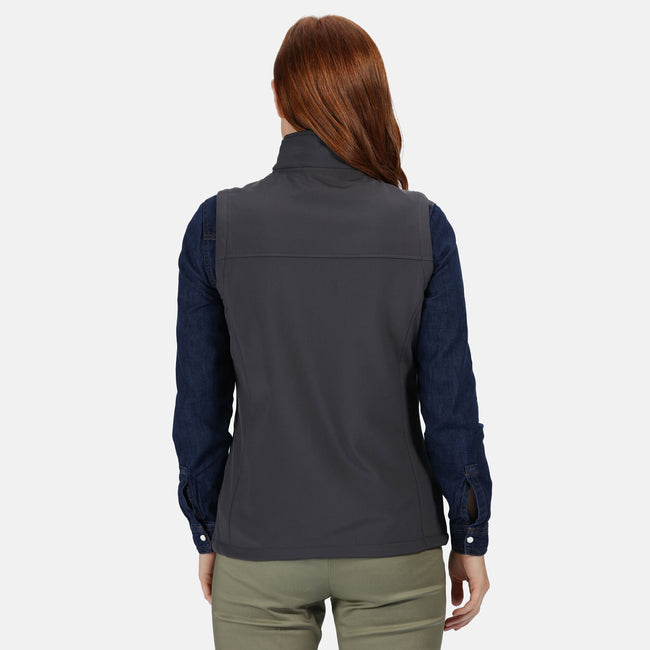 Seal Grey-Seal Grey - Lifestyle - Regatta Womens-Ladies Flux Soft Shell Bodywarmer