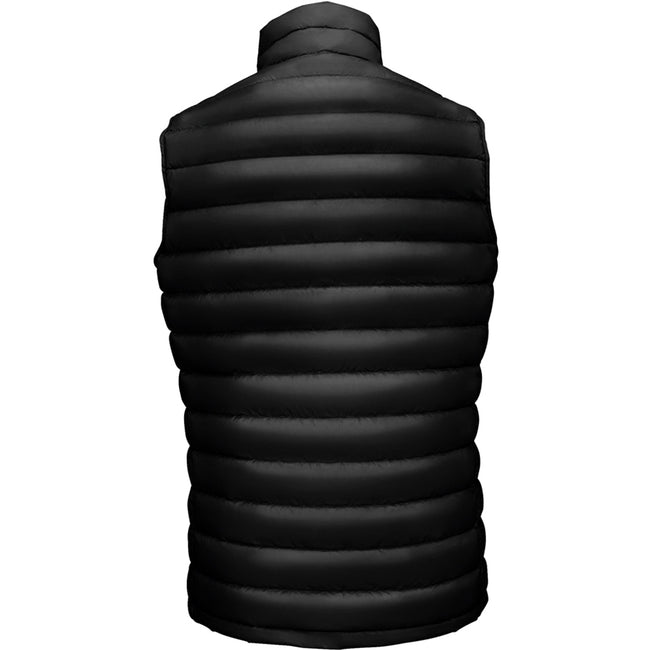 Black - Back - SOLS Mens Wilson Lightweight Padded Bodywarmer