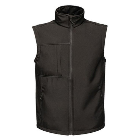 Black-Black - Front - Regatta Mens Octagon II Printable Soft Shell Bodywarmer