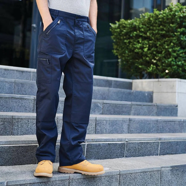 Navy - Back - Regatta Mens Pro Action Trousers