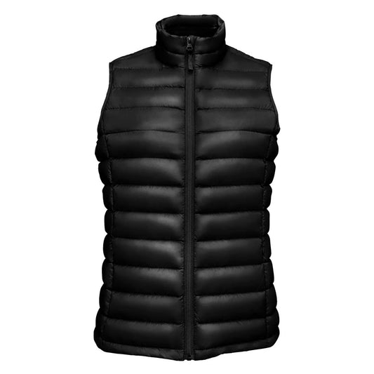 Black - Front - SOLS Womens-Ladies Wilson Lightweight Padded Bodywarmer