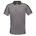 Seal Grey-Black - Front - Regatta Contrast Coolweave Pique Polo Shirt