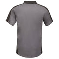 Seal Grey-Black - Back - Regatta Contrast Coolweave Pique Polo Shirt
