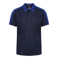 Navy-New Royal - Front - Regatta Contrast Coolweave Pique Polo Shirt