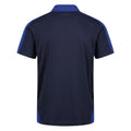 Navy-New Royal - Back - Regatta Contrast Coolweave Pique Polo Shirt
