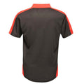 Black-Classic Red - Back - Regatta Contrast Coolweave Pique Polo Shirt