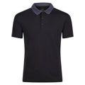 Black-Seal Grey - Front - Regatta Contrast Coolweave Pique Polo Shirt