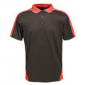 Black-Classic Red - Front - Regatta Contrast Coolweave Pique Polo Shirt