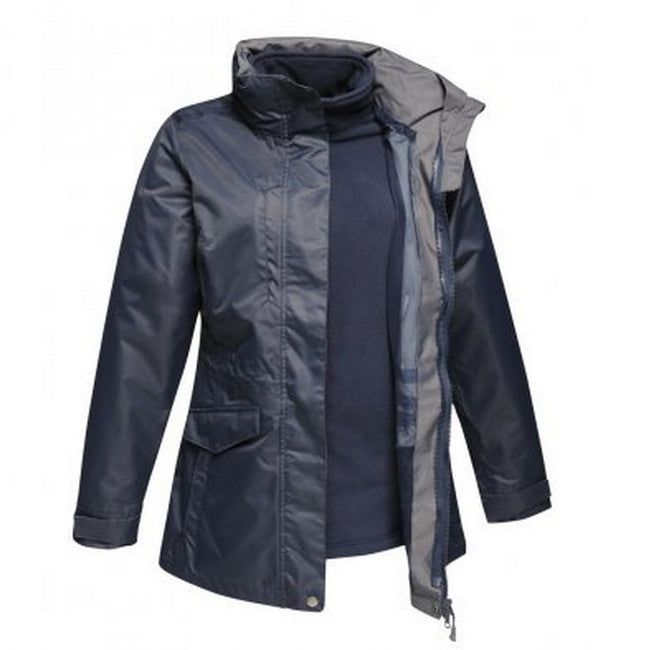 Navy-Navy - Front - Regatta Womens-Ladies Benson III 3-in-1 Breathable Jacket