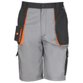 Grey-Black - Front - Result Work-Guard Mens Lite Shorts