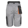 Grey-Black - Back - Result Work-Guard Mens Lite Shorts