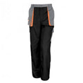 Black-Grey - Front - Result Work-Guard Mens Lite Trousers