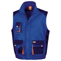 Royal Blue-Navy Blue - Front - Result Work-Guard Mens Lite Gilet
