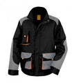 Black-Grey - Front - Result Work-Guard Mens Lite Jacket