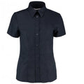 French Navy - Front - Kustom Kit Womens-Ladies Short Sleeve Workwear Oxford Shirt